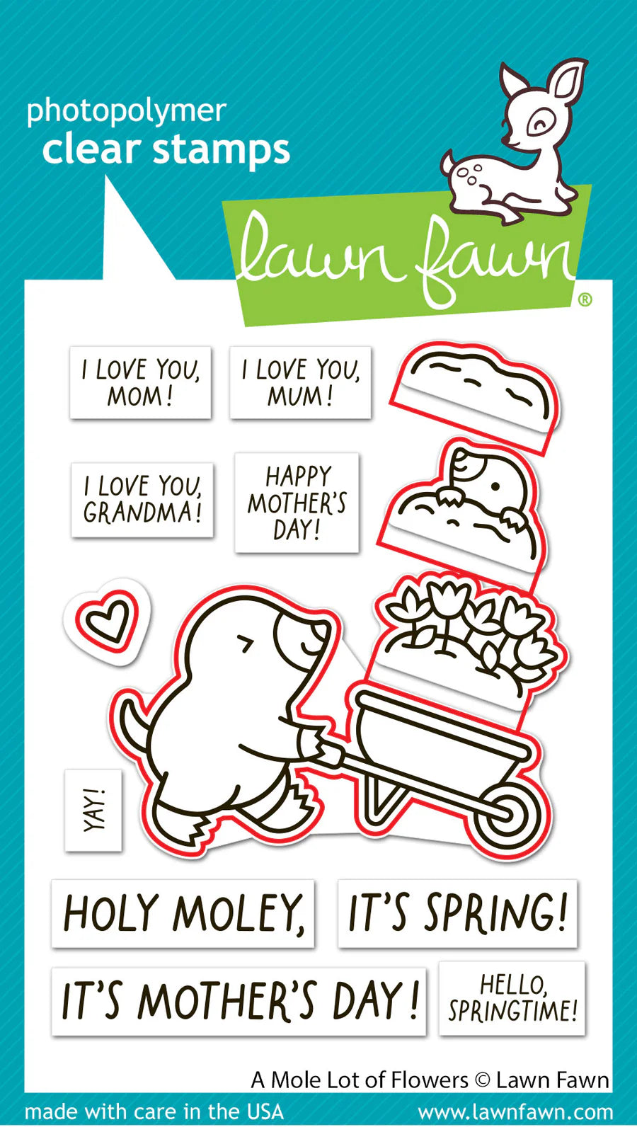 BUNDLE a mole lot of flowers stamp + die