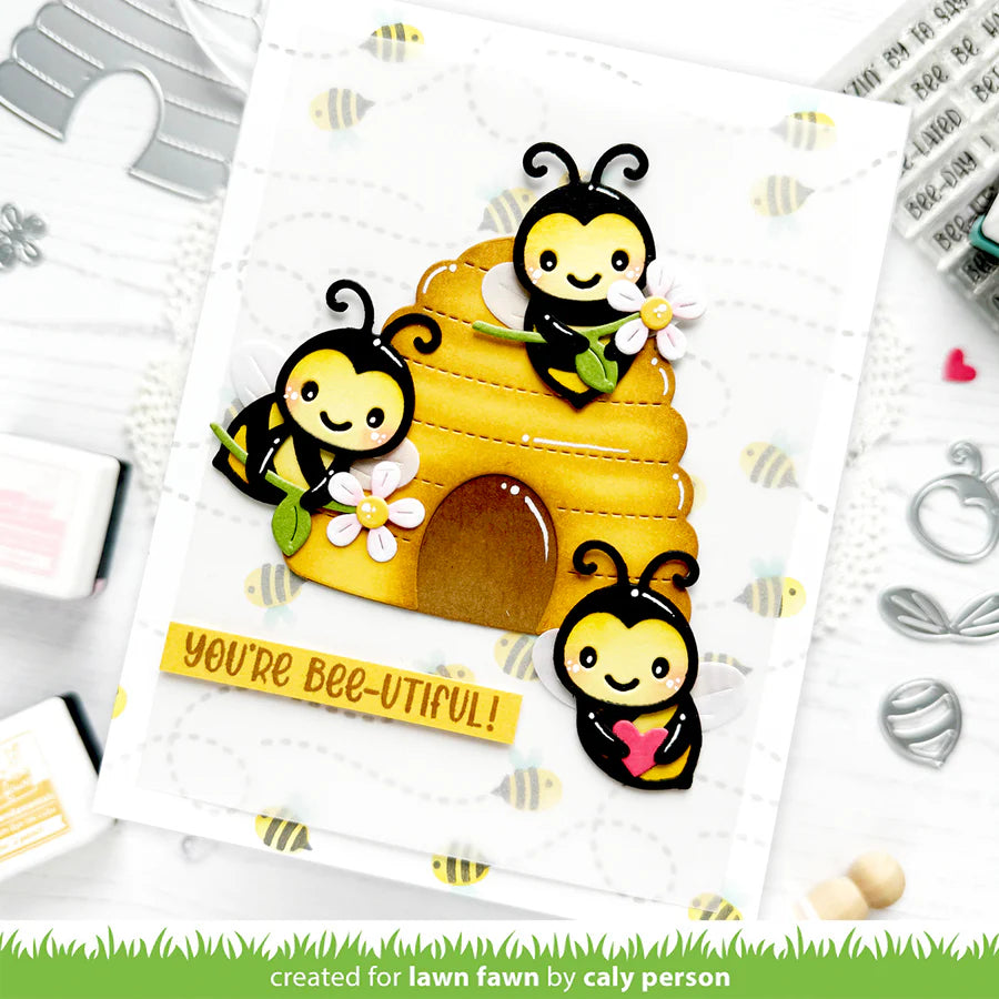 bee happy background stencils