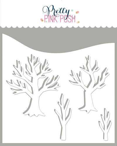 Spooky Trees Stencil