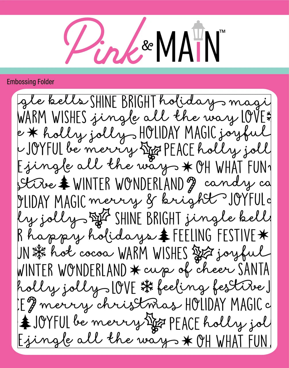 Holiday Sayings Embossing Folder