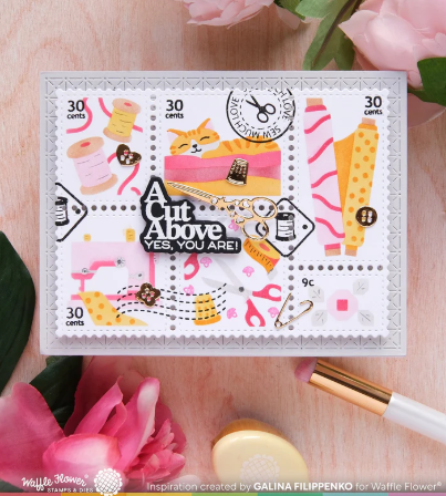 Postage Collage Sew Fun Stencil