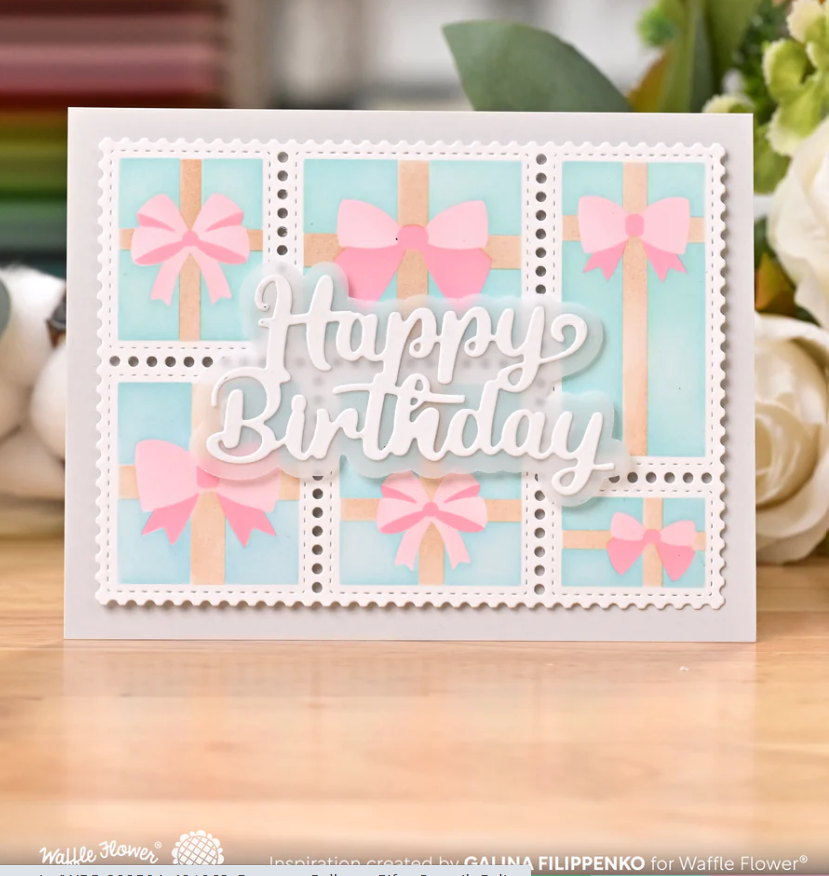 Postage Collage Gift Stencil