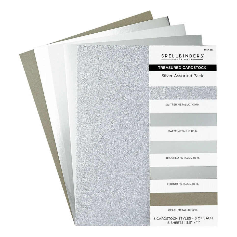 Silver Assortment 8 1/2x11 Inch Treasured Cardstock
