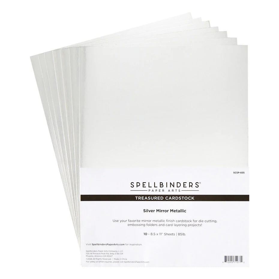 Silver Mirror Metallic Treasured Cardstock 8,5x11
