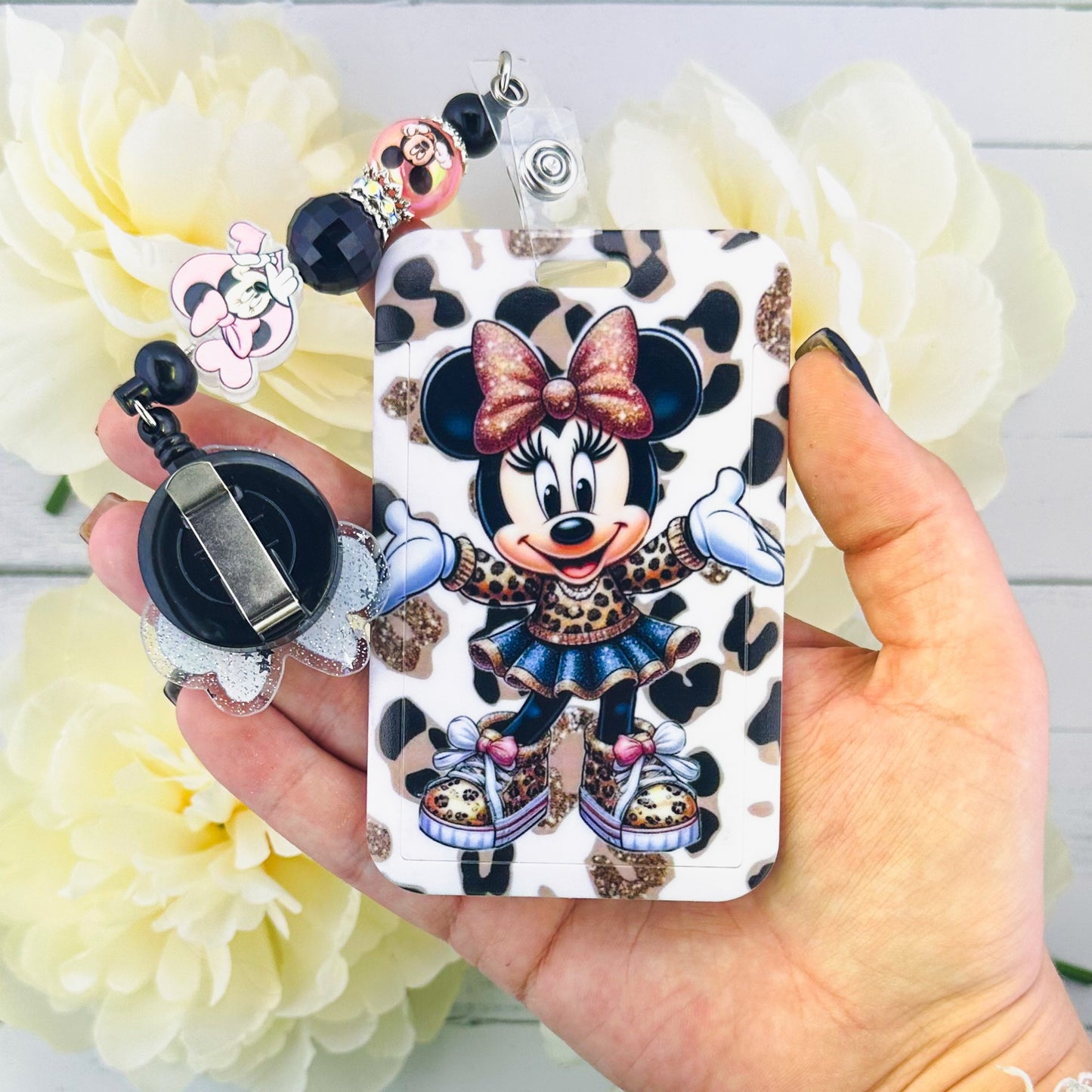 GirlMouse Beaded Badge ID Holder