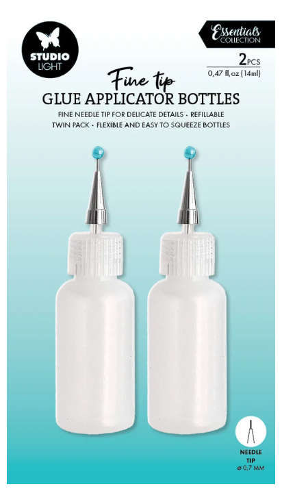 Studio Light Glue Application Bottles Ultra Fine Tip (2X14ml)