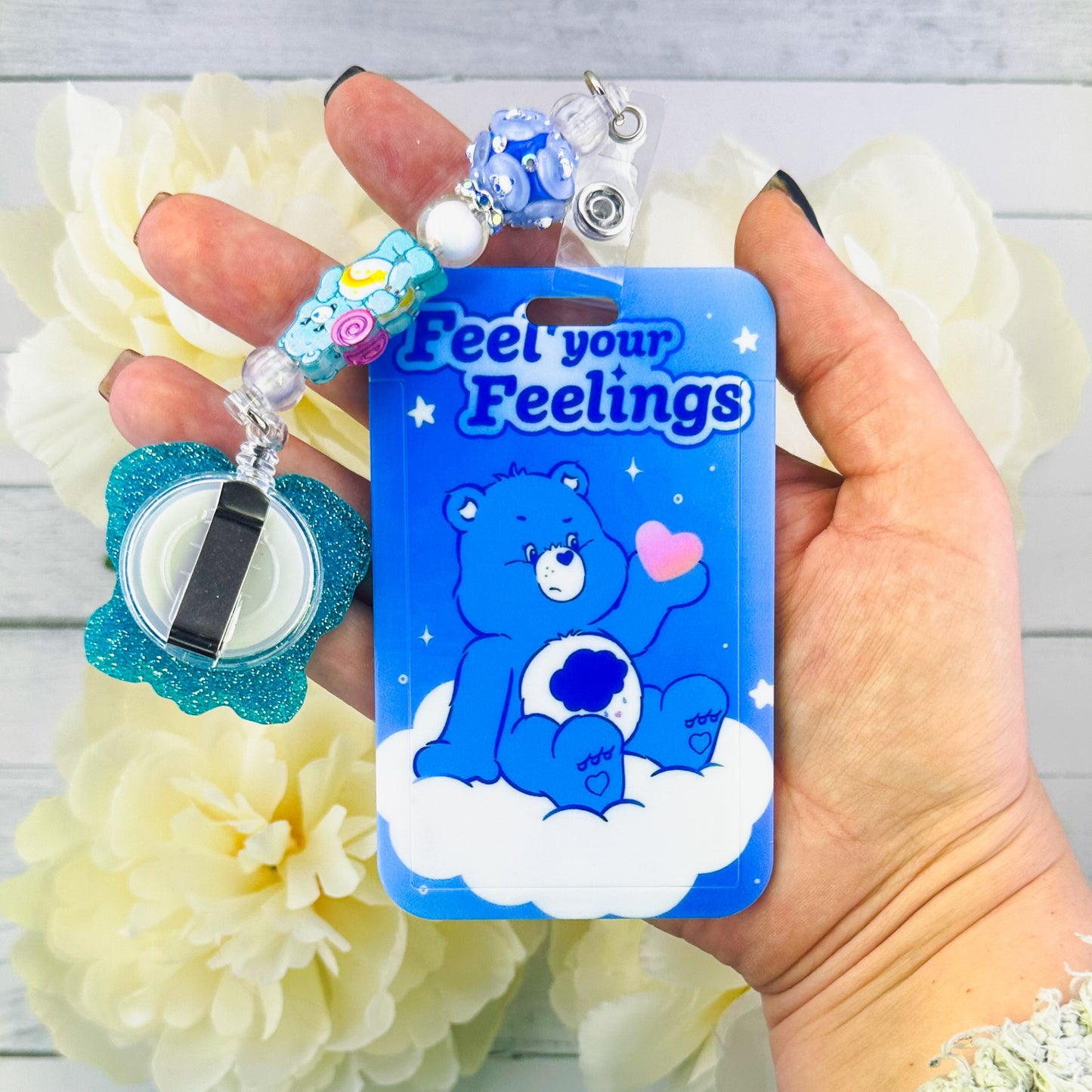 Cbear Beaded Badge ID Holder