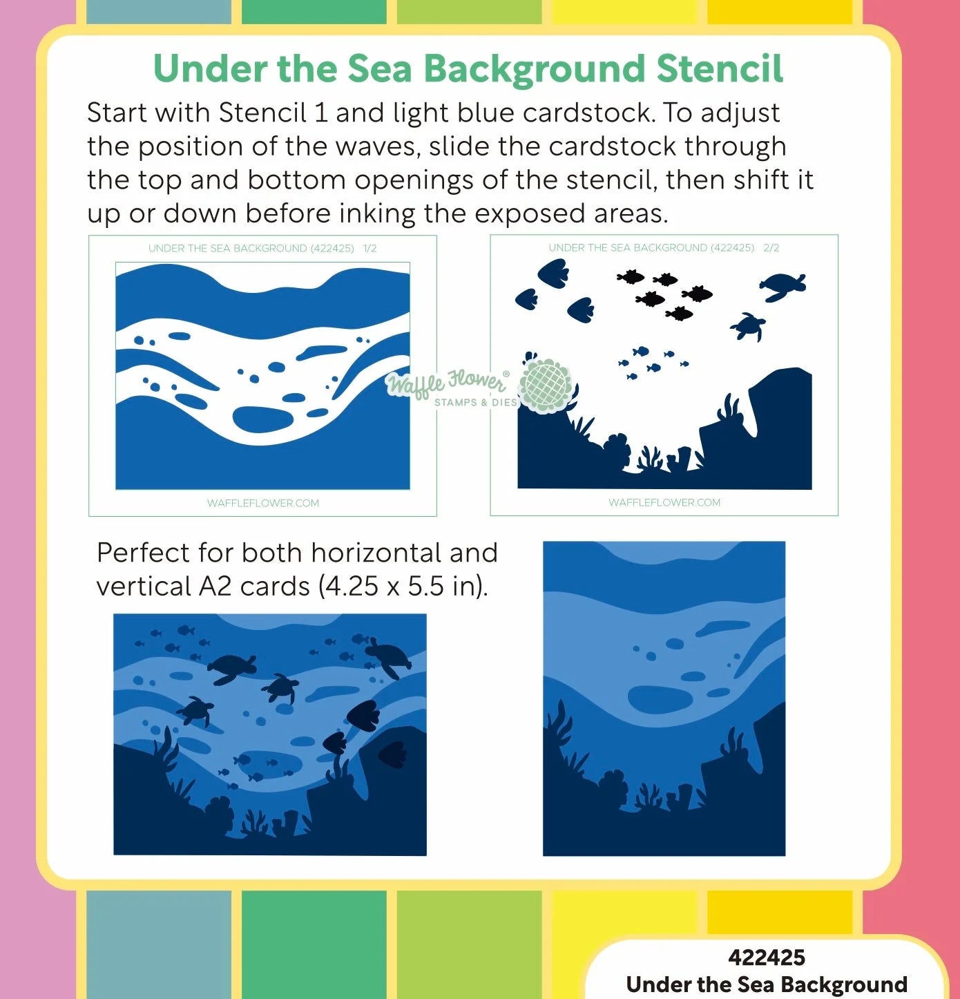 Under the Sea Background Stencil