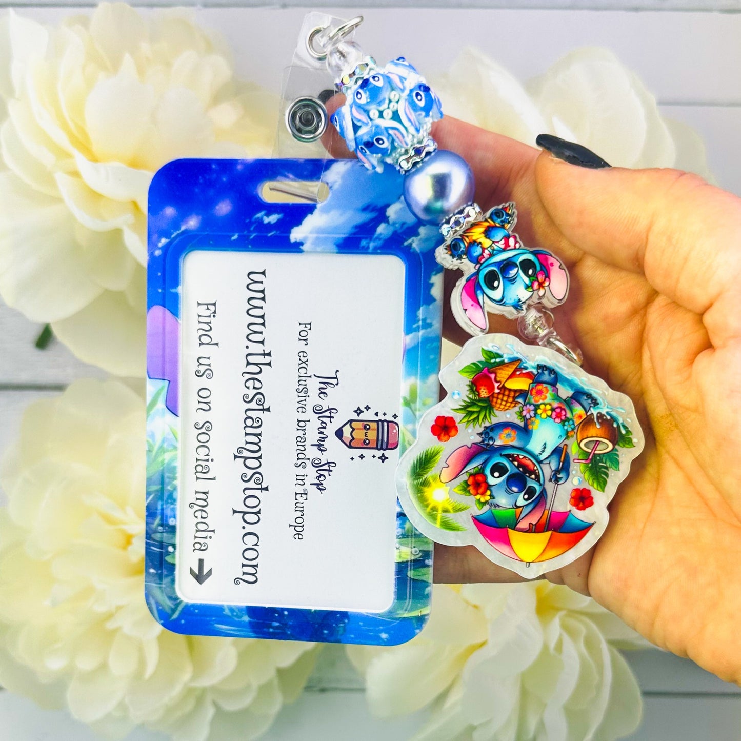 BlueMonster Beaded Badge ID Holder