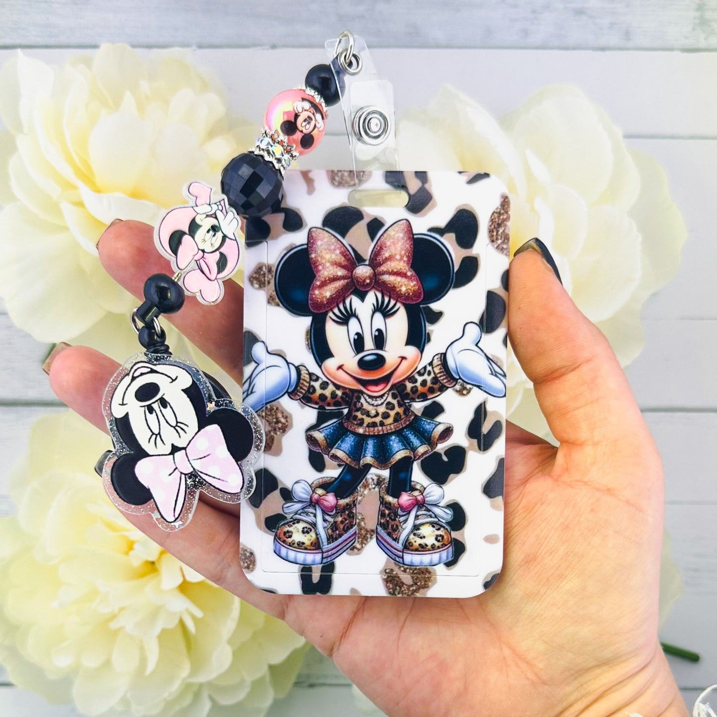 GirlMouse Beaded Badge ID Holder