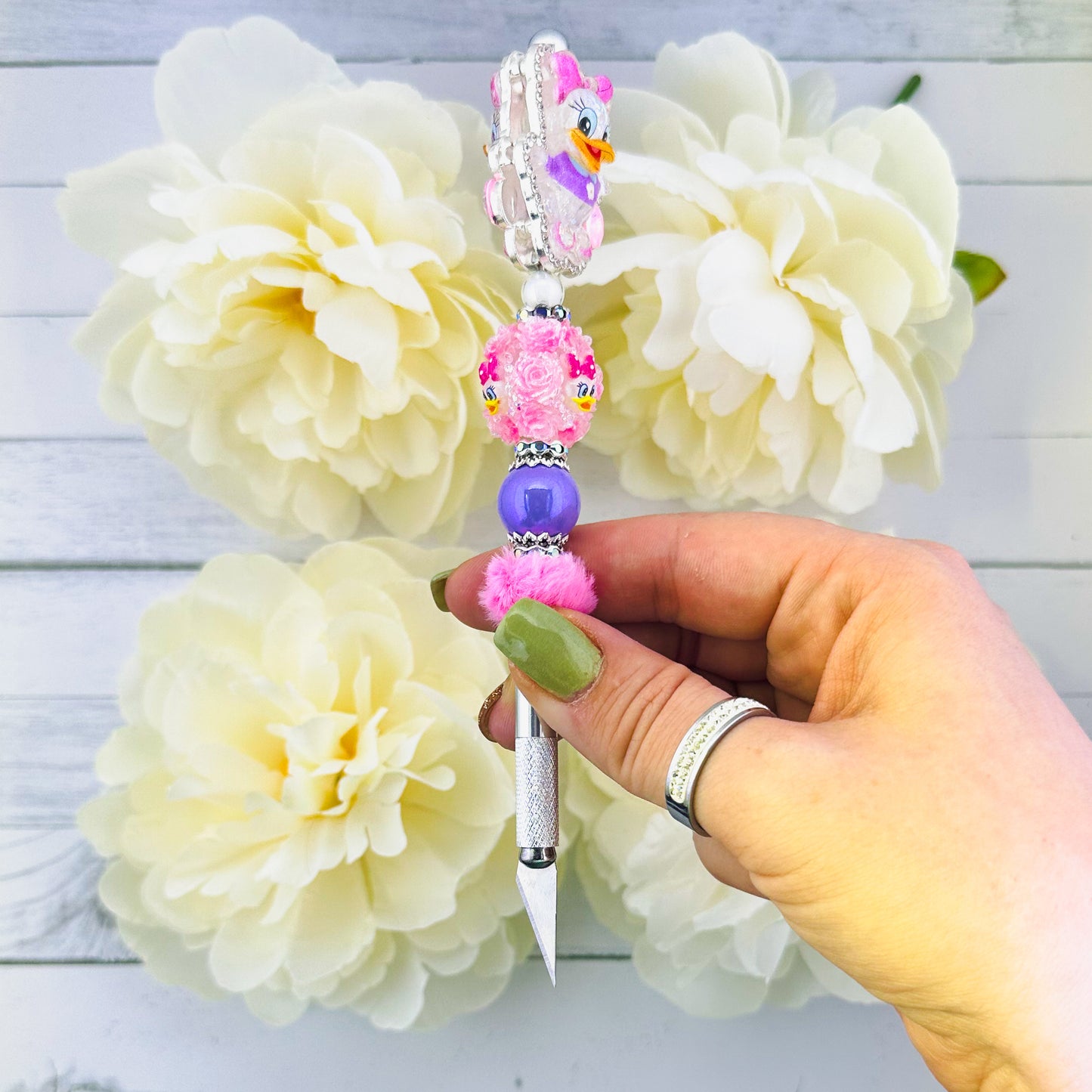 Girl Duck Beaded Crafty Knife