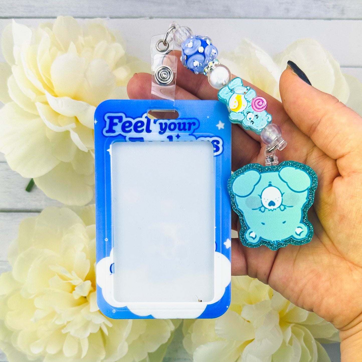 Cbear Beaded Badge ID Holder