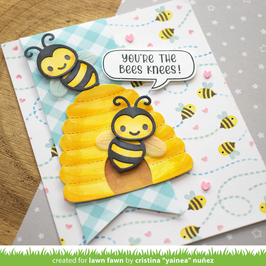 bee happy background stencils