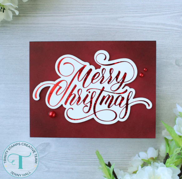 Foiled Christmas Sentiment Cut & Foil Die Set