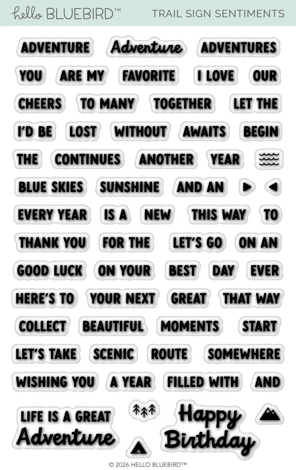 BUNDLE trail sign die & Sentiments
