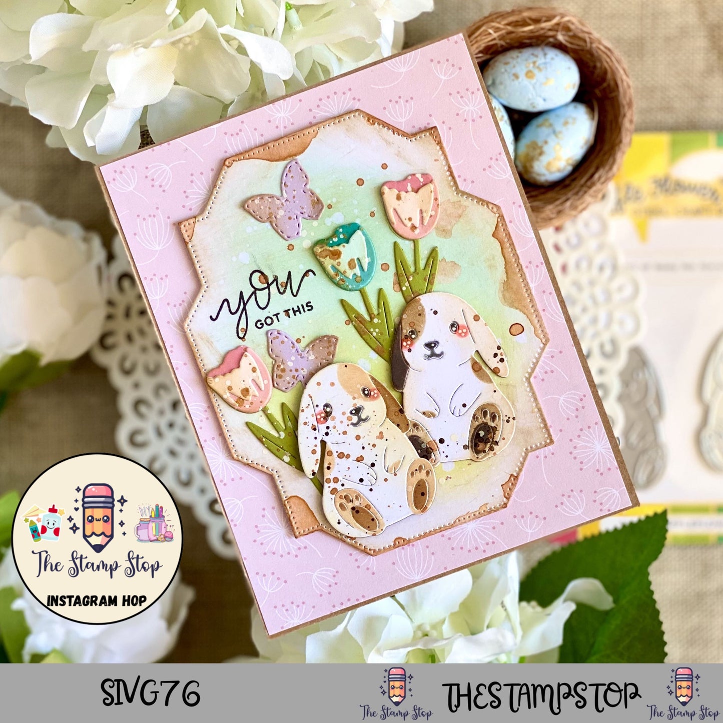 Basketful of Bunny Duo Die-n-stencil
