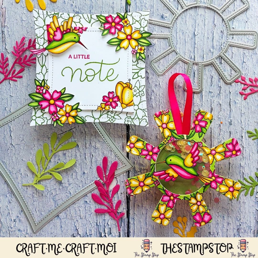 Hummingbird Floral Stamp