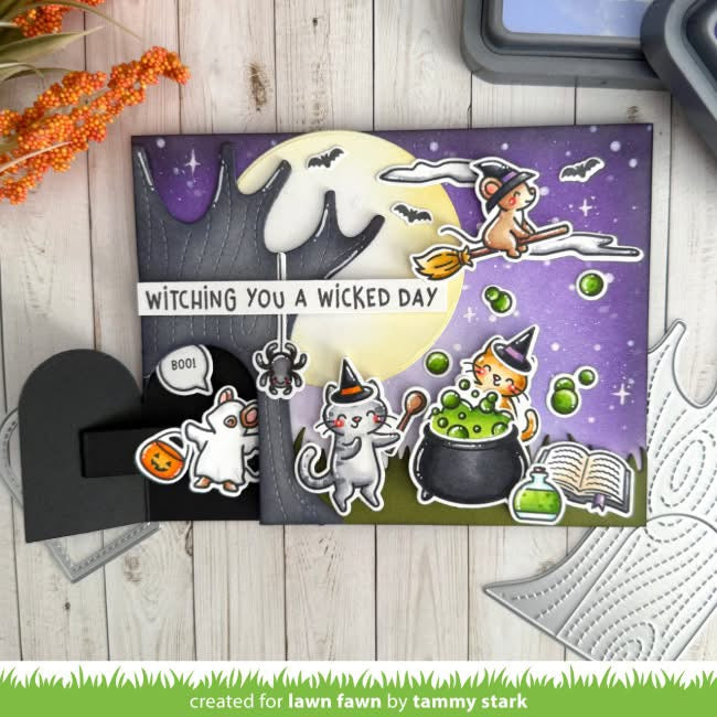 halloween mice Stamp AND Die BUNDLE
