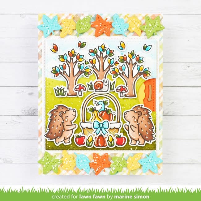 spring basket add-on: fall Stamp AND Die BUNDLE