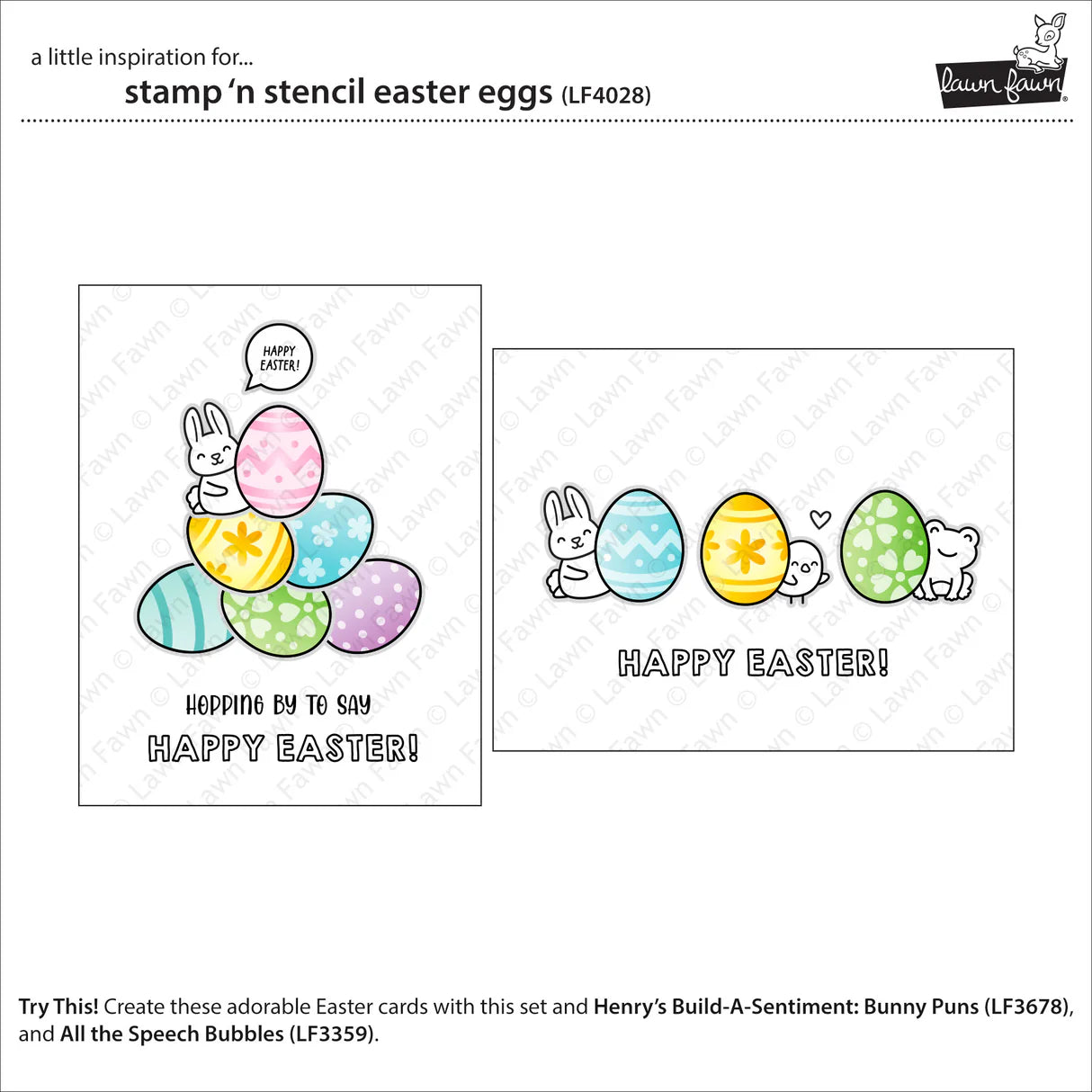 BUNDLE stamp 'n stencil easter eggs
