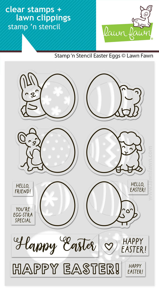 BUNDLE stamp 'n stencil easter eggs