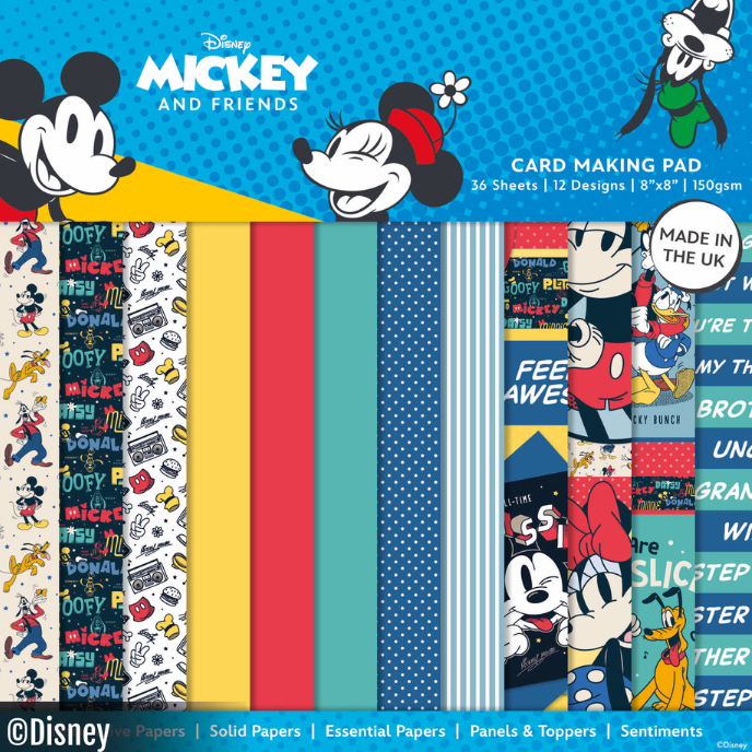 Mickey & Friends 8x8 Inch Card Making Pad