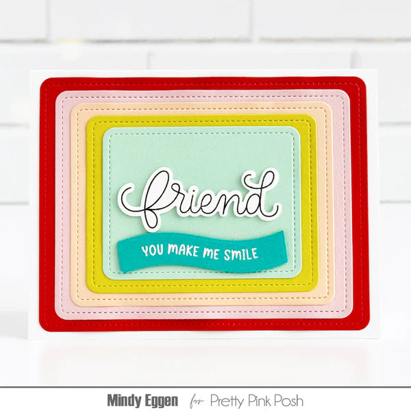 Rounded Stitched Rectangles Dies