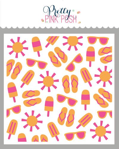 Layered Summer Fun Stencil (2)