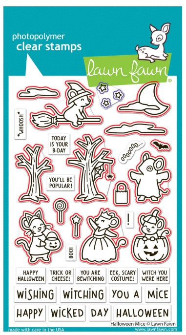 halloween mice Stamp AND Die BUNDLE