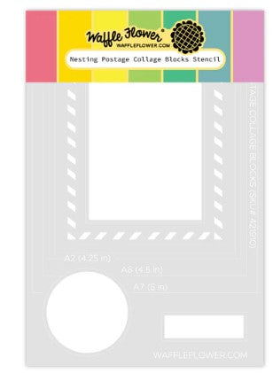 Nesting Postage Collage Blocks Stencil