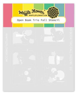 Open Book Trio Fall Stencil