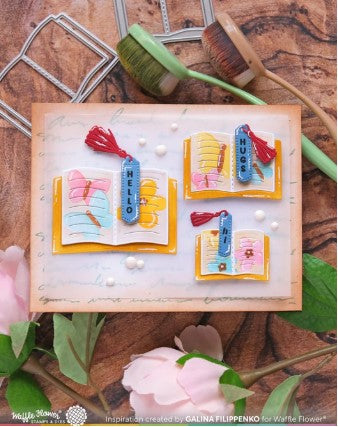 Open Book Trio Butterfly Stencil