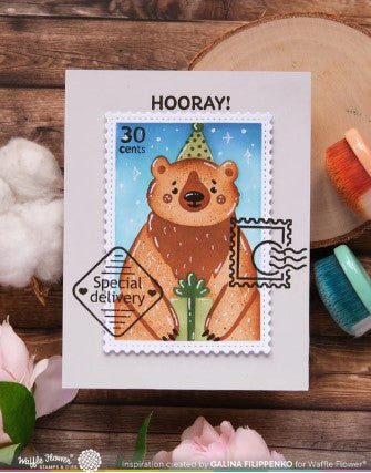 Nesting Postage Collage Stamp Set