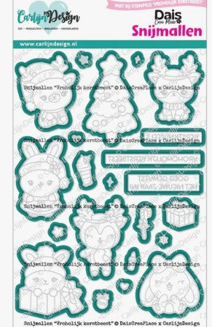 BUNDLE Vrohoholijk Kerstbeest Stamp AND Die