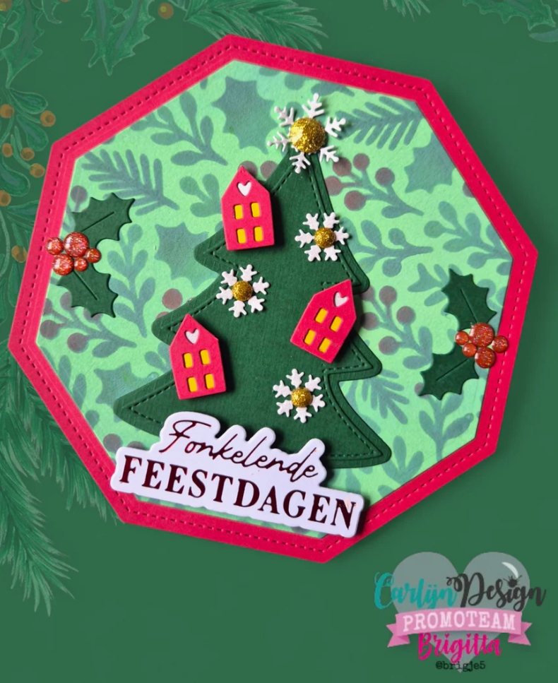 Glitter enamel dots Christmas