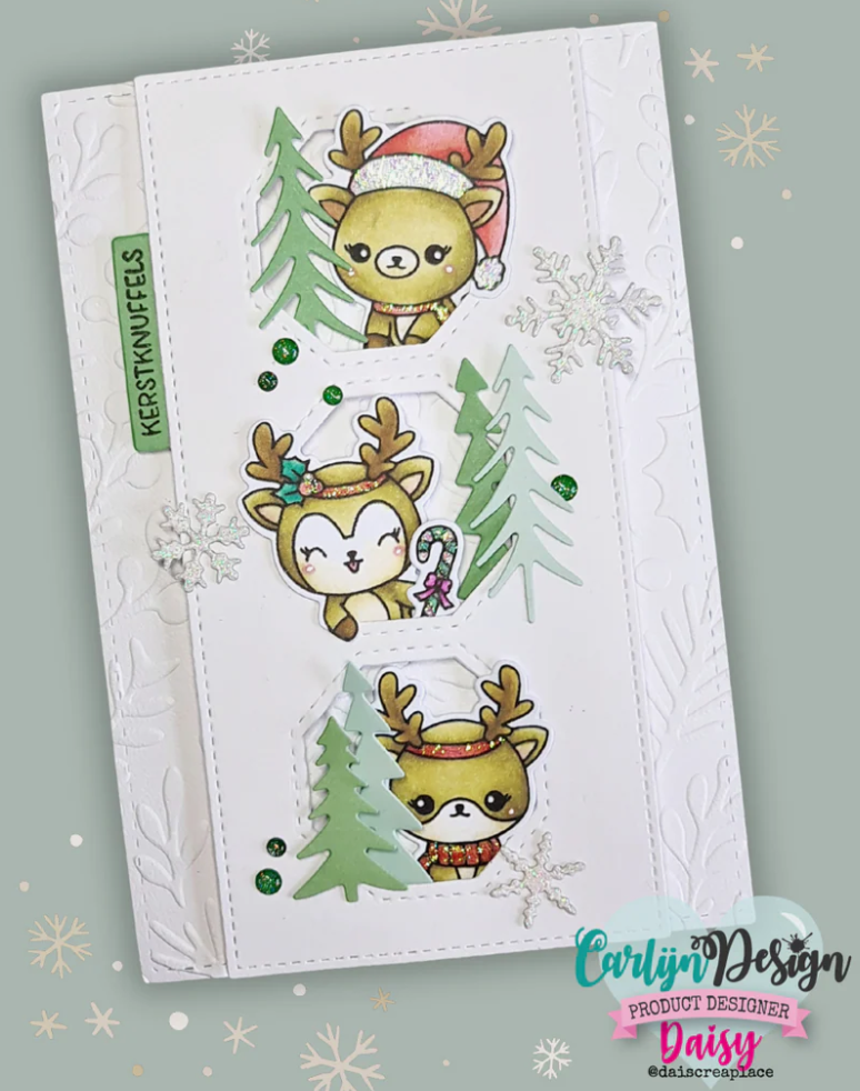 Glitter enamel dots Christmas