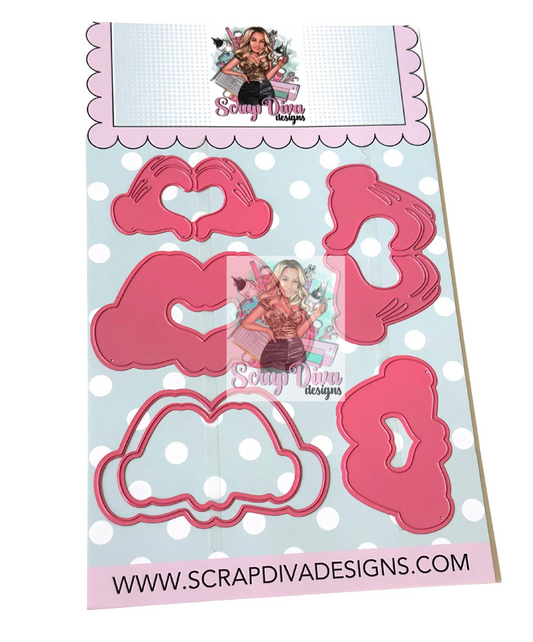 Steamboat Willie Heart Hands Die Set