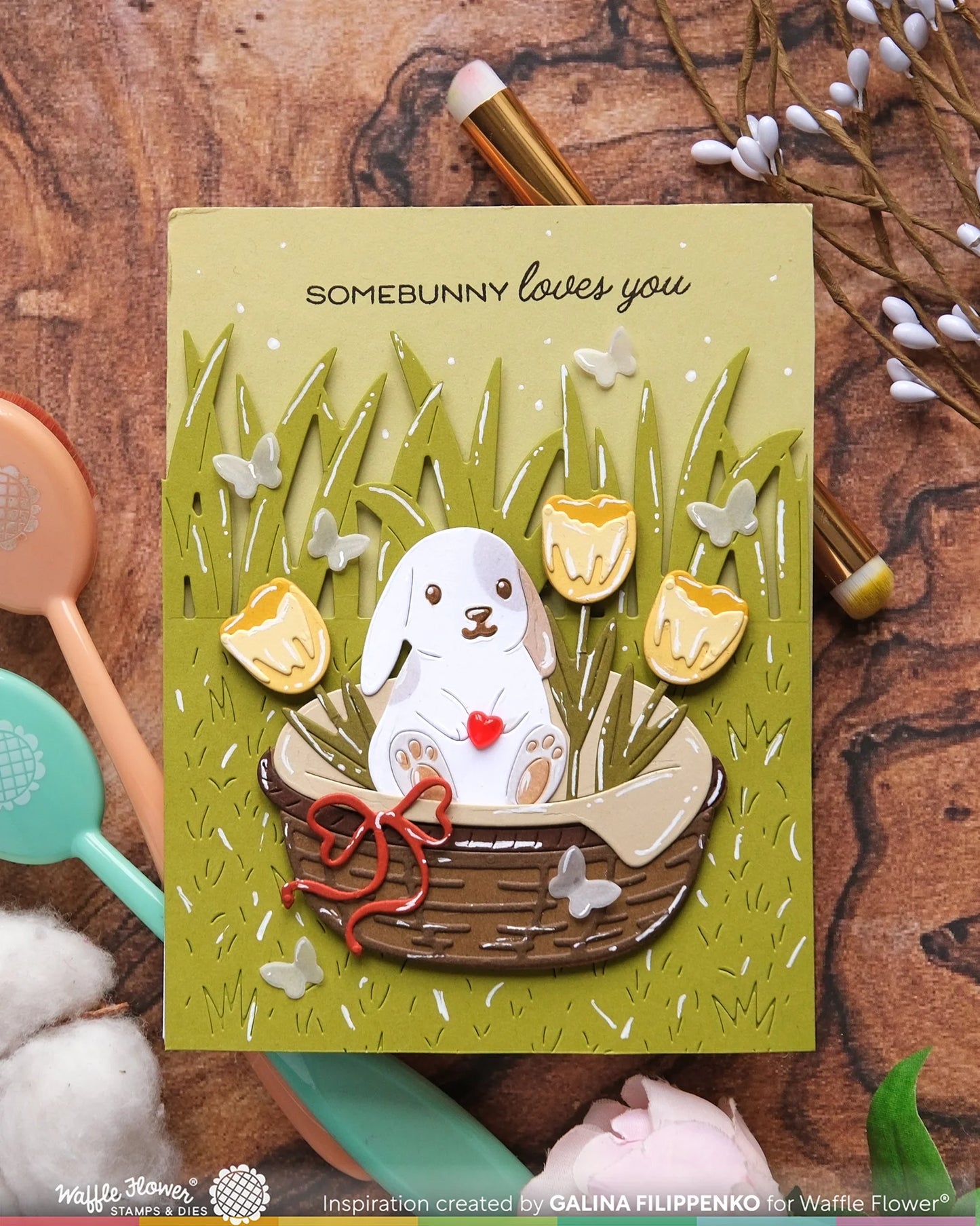 Basketful of Bunny Duo Die-n-stencil