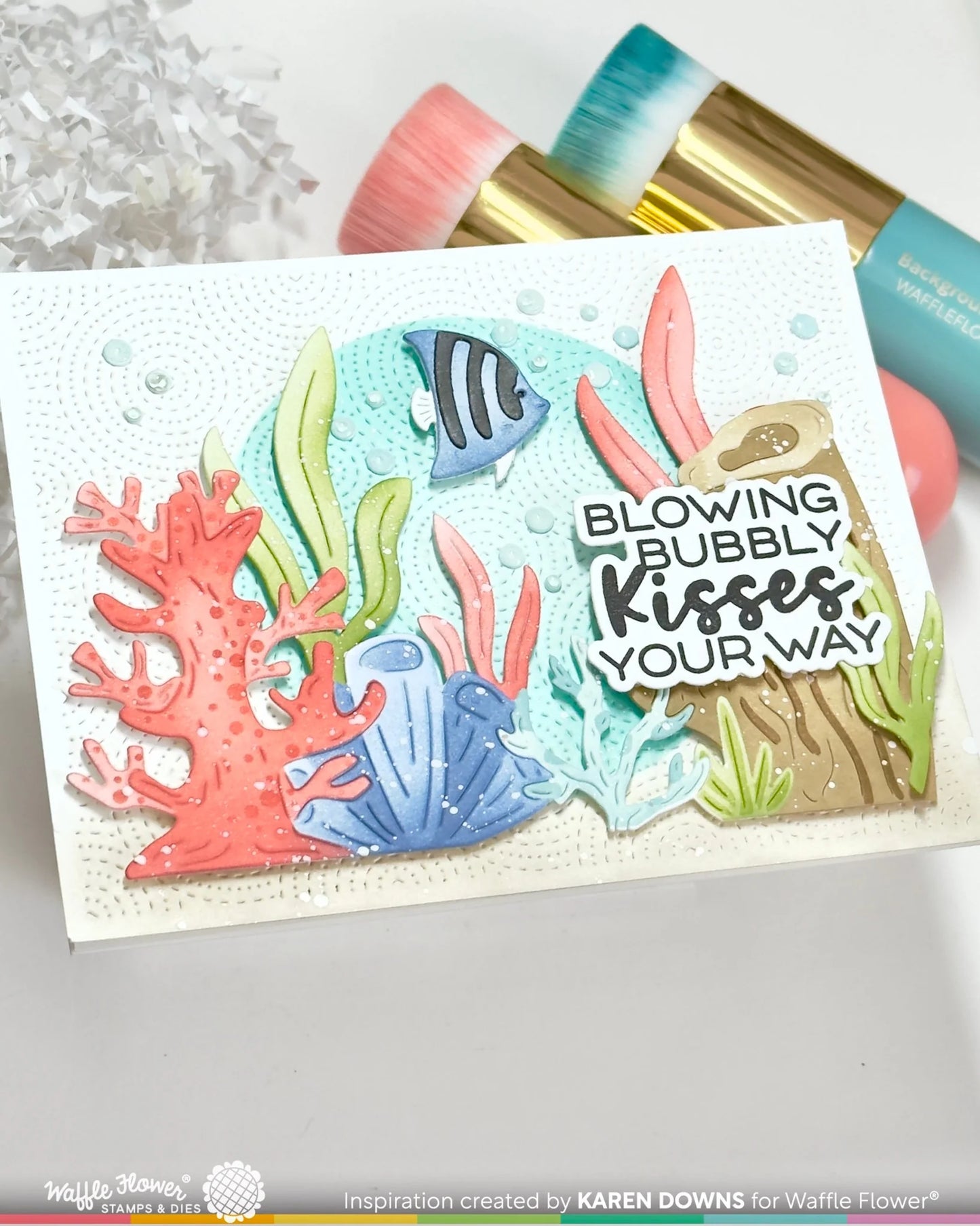 Postage Collage Fish Die