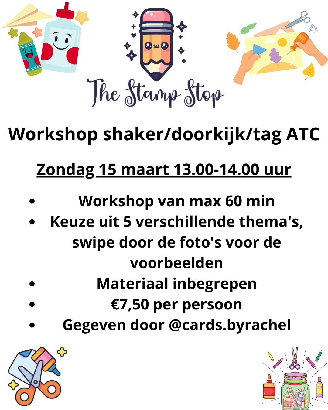 Workshop Zon 15 Maart 13.00-14.00