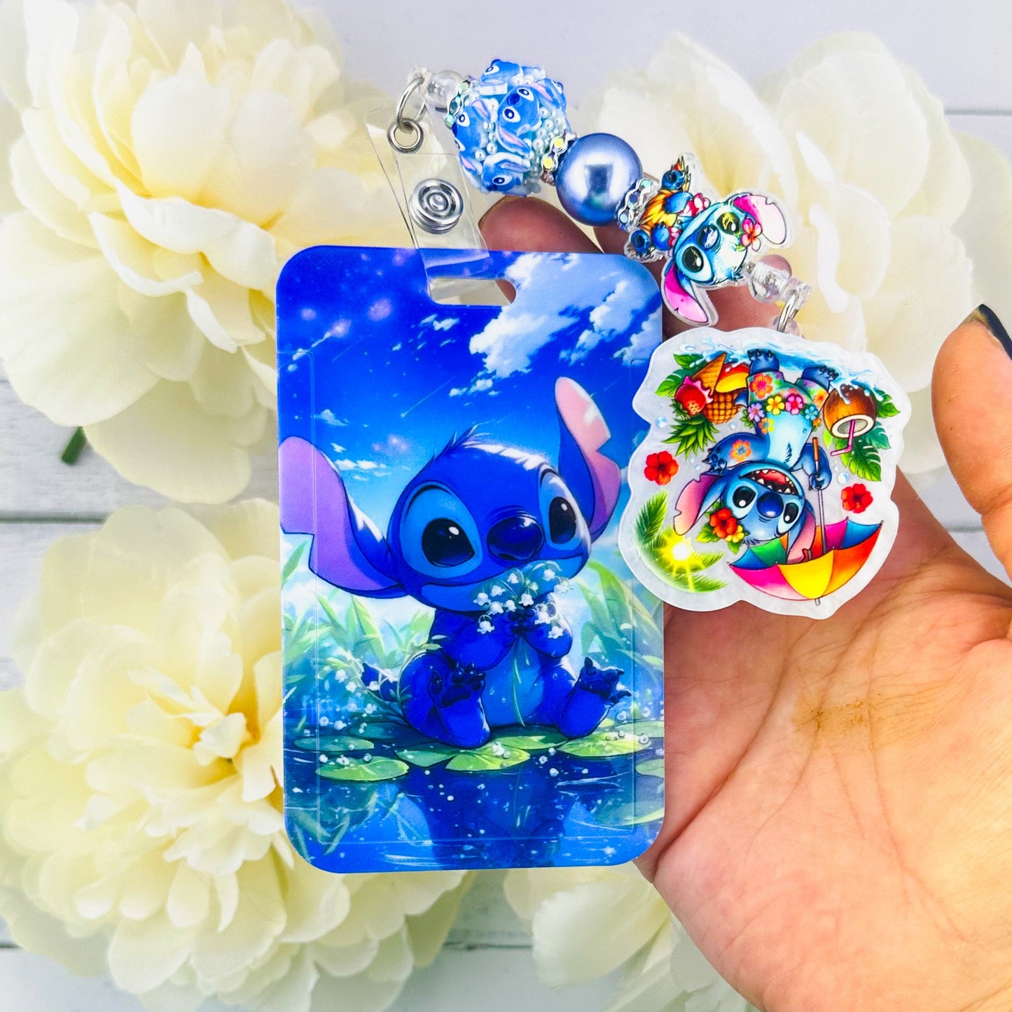BlueMonster Beaded Badge ID Holder