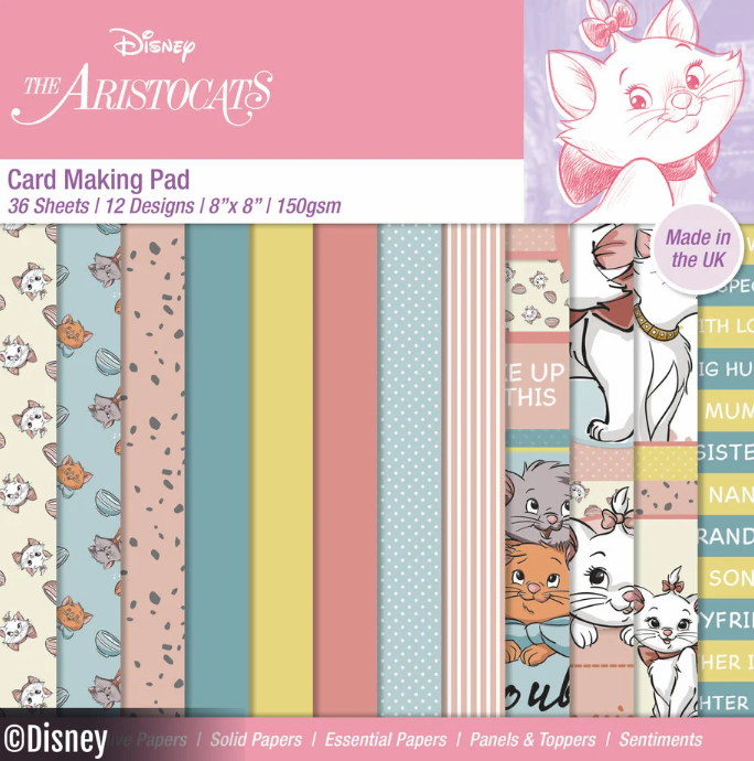 Aristocats 8x8 Inch Card Making Pad