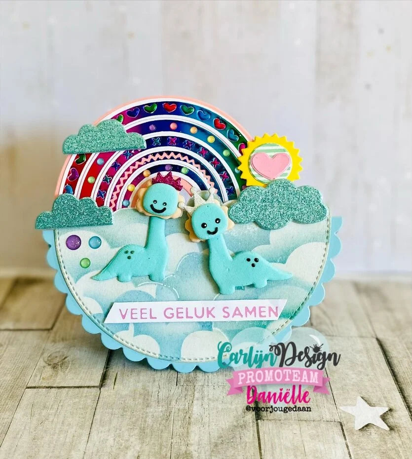 Glitter Enamel Dots Pastel Rainbow