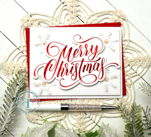 Foiled Christmas Sentiment Cut & Foil Die Set