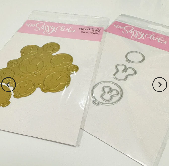 Gold Foil Park Baloons Plate + Die Combo