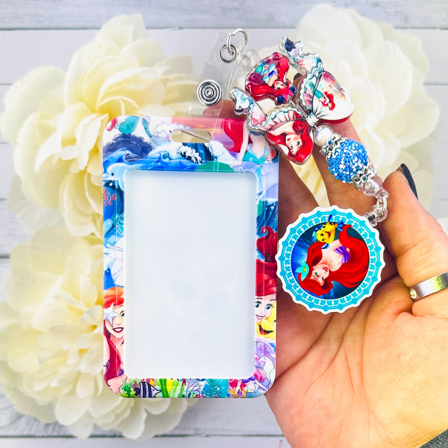 Sea Beaded Badge ID Holder