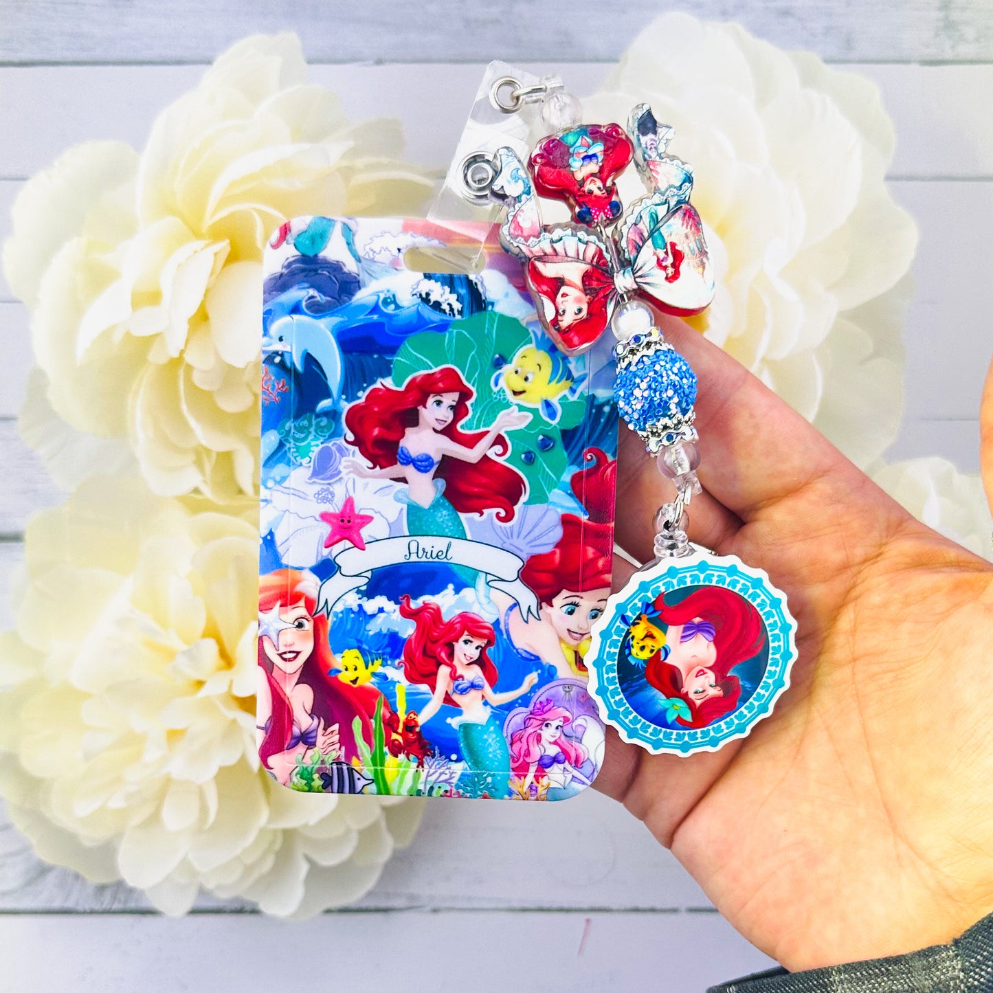 Sea Beaded Badge ID Holder