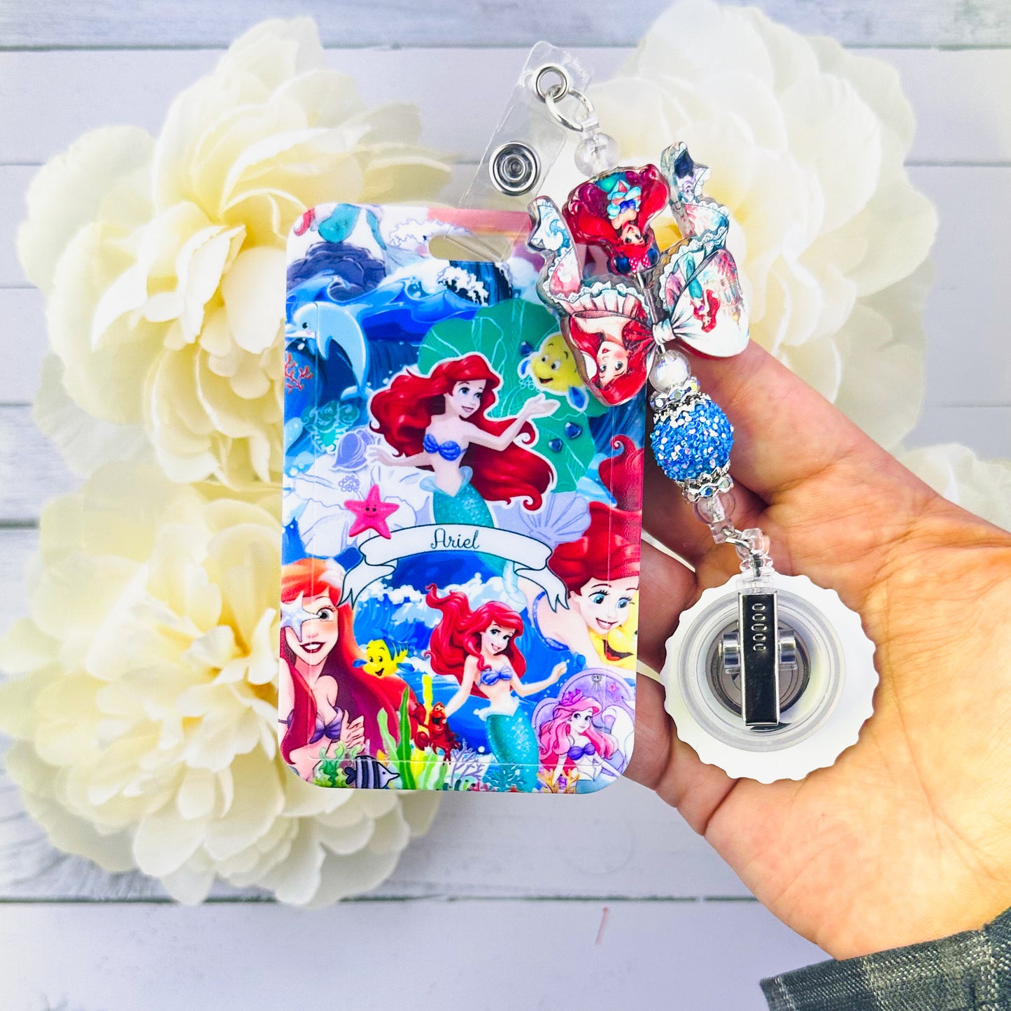Sea Beaded Badge ID Holder
