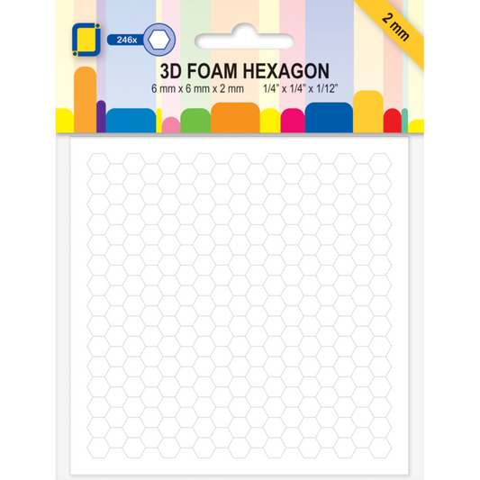 3D Foam Hexagon 6x6x2mm (246pcs)