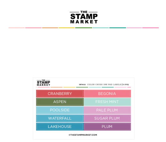 !!PRE ORDER!!  INK PAD LABELS Set 5